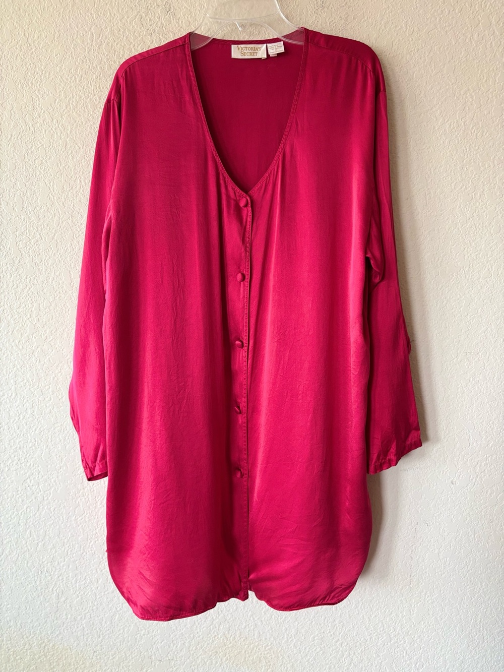 Vintage Red 100% Silk Nightgown size MediumVictoria's Secret Gold Label 1980s